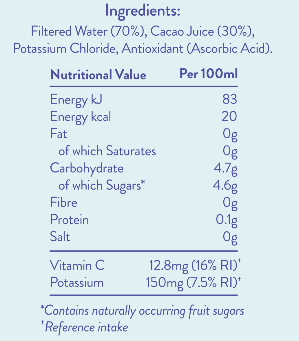 Still Cacao Water (12 x 275 ml)